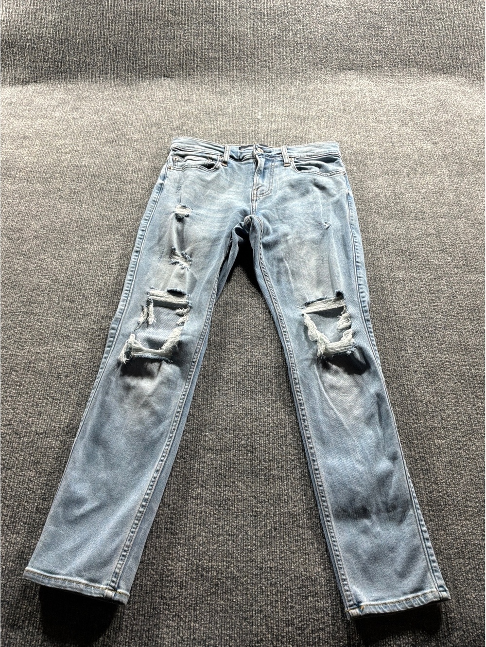 Hollister Skinny Light Blue Distressed Jeans Size 29x30